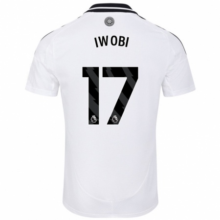 Kandiny Enfant Maillot Alex Iwobi #17 Blanc Tenues Domicile 2024/25 T-Shirt