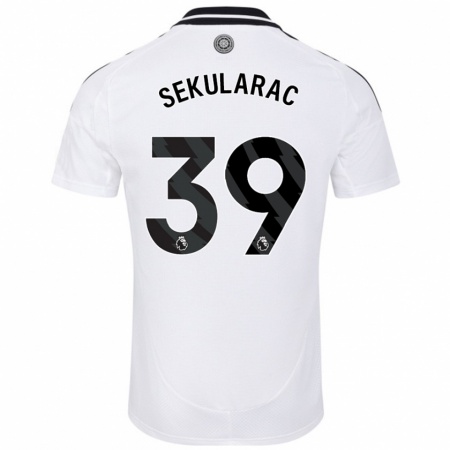 Kandiny Enfant Maillot Kristian Sekularac #39 Blanc Tenues Domicile 2024/25 T-Shirt