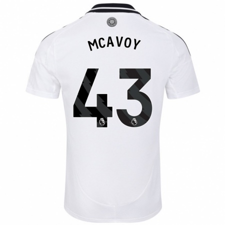 Kandiny Enfant Maillot Connor Mcavoy #43 Blanc Tenues Domicile 2024/25 T-Shirt