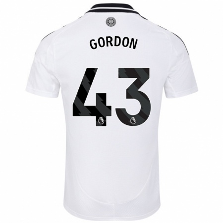 Kandiny Enfant Maillot Lemar Gordon #43 Blanc Tenues Domicile 2024/25 T-Shirt