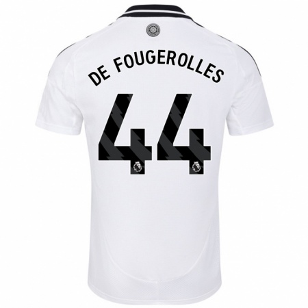 Kandiny Enfant Maillot Luc De Fougerolles #44 Blanc Tenues Domicile 2024/25 T-Shirt