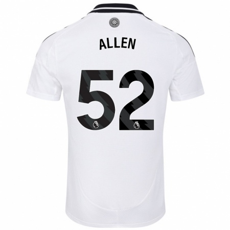 Kandiny Enfant Maillot Michael Allen #52 Blanc Tenues Domicile 2024/25 T-Shirt