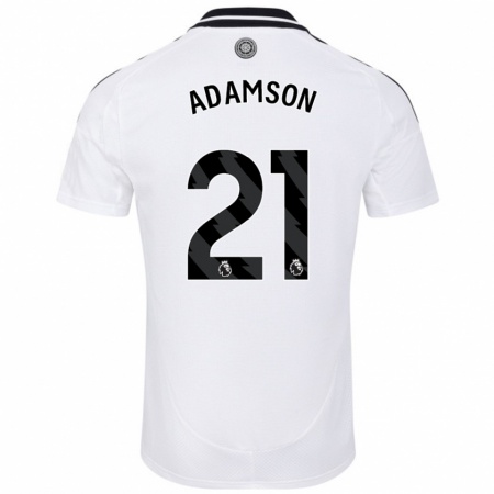 Kandiny Enfant Maillot Sasha Adamson #21 Blanc Tenues Domicile 2024/25 T-Shirt