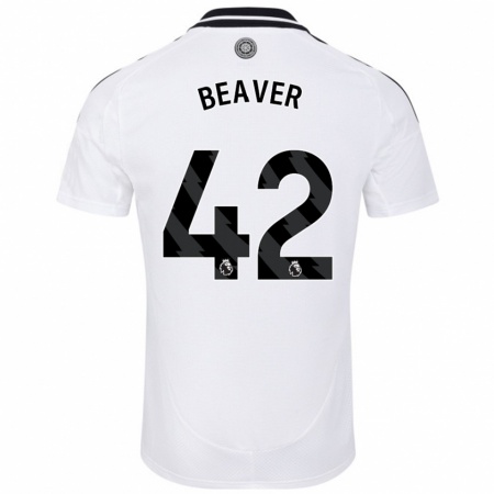 Kandiny Enfant Maillot Cat Beaver #42 Blanc Tenues Domicile 2024/25 T-Shirt