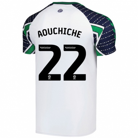 Kandiny Enfant Maillot Adil Aouchiche #22 Blanc Tenues Extérieur 2024/25 T-Shirt