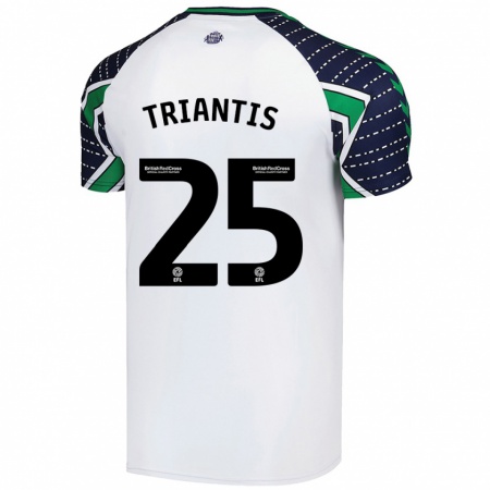 Kandiny Enfant Maillot Nectarios Triantis #25 Blanc Tenues Extérieur 2024/25 T-Shirt