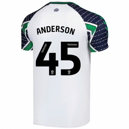 Kandiny Enfant Maillot Joe Anderson #45 Blanc Tenues Extérieur 2024/25 T-Shirt