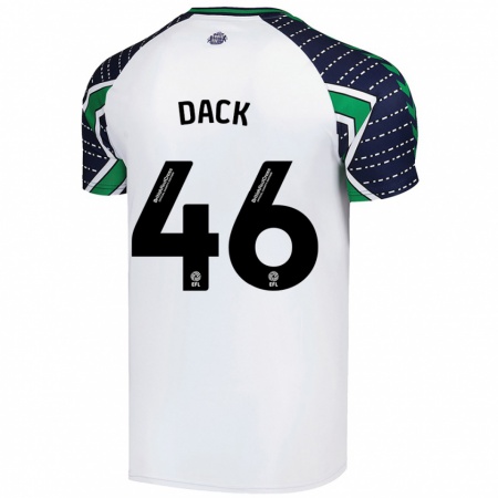 Kandiny Enfant Maillot Bradley Dack #46 Blanc Tenues Extérieur 2024/25 T-Shirt