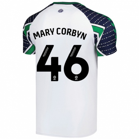 Kandiny Enfant Maillot Mary Corbyn #46 Blanc Tenues Extérieur 2024/25 T-Shirt