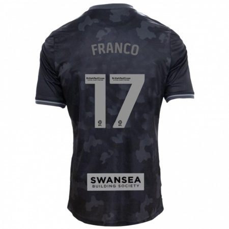 Kandiny Enfant Maillot Gonçalo Franco #17 Noir Tenues Extérieur 2024/25 T-Shirt