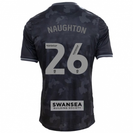 Kandiny Enfant Maillot Kyle Naughton #26 Noir Tenues Extérieur 2024/25 T-Shirt