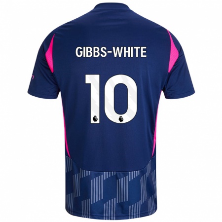 Kandiny Enfant Maillot Morgan Gibbs-White #10 Bleu Royal Rose Tenues Extérieur 2024/25 T-Shirt