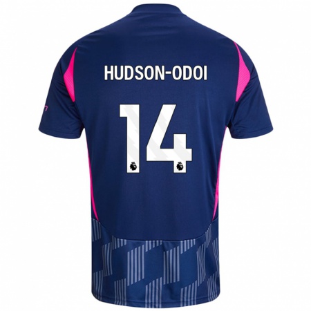 Kandiny Enfant Maillot Callum Hudson-Odoi #14 Bleu Royal Rose Tenues Extérieur 2024/25 T-Shirt