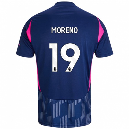 Kandiny Enfant Maillot Álex Moreno #19 Bleu Royal Rose Tenues Extérieur 2024/25 T-Shirt