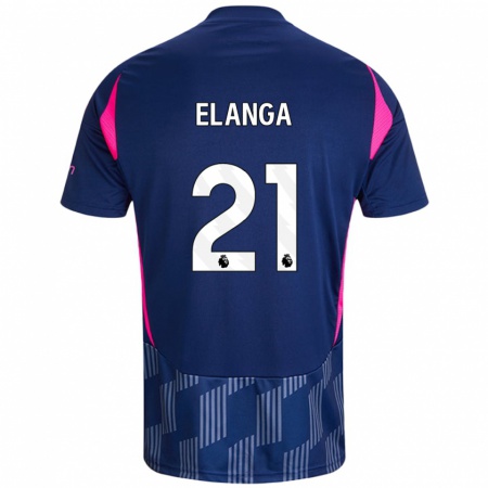 Kandiny Enfant Maillot Anthony Elanga #21 Bleu Royal Rose Tenues Extérieur 2024/25 T-Shirt