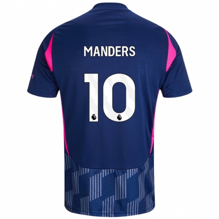 Kandiny Enfant Maillot Holly Manders #10 Bleu Royal Rose Tenues Extérieur 2024/25 T-Shirt