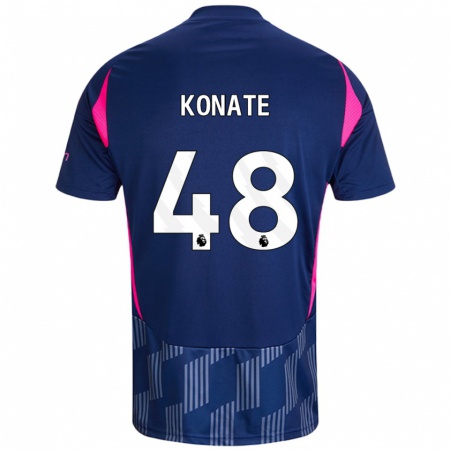 Kandiny Enfant Maillot Ateef Konaté #48 Bleu Royal Rose Tenues Extérieur 2024/25 T-Shirt