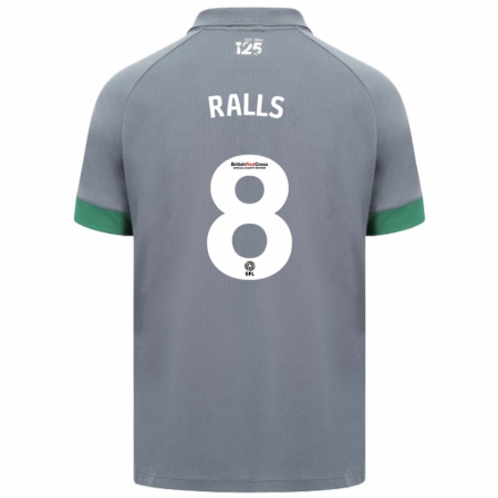 Kandiny Enfant Maillot Joe Ralls #8 Gris Foncé Tenues Extérieur 2024/25 T-Shirt