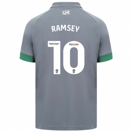 Kandiny Enfant Maillot Aaron Ramsey #10 Gris Foncé Tenues Extérieur 2024/25 T-Shirt