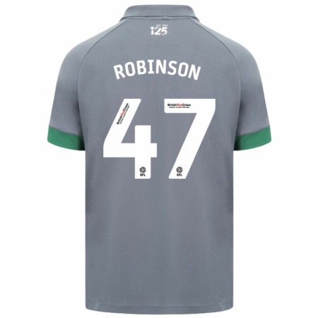 Kandiny Enfant Maillot Callum Robinson #47 Gris Foncé Tenues Extérieur 2024/25 T-Shirt