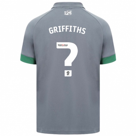 Kandiny Enfant Maillot Ewan Griffiths #0 Gris Foncé Tenues Extérieur 2024/25 T-Shirt