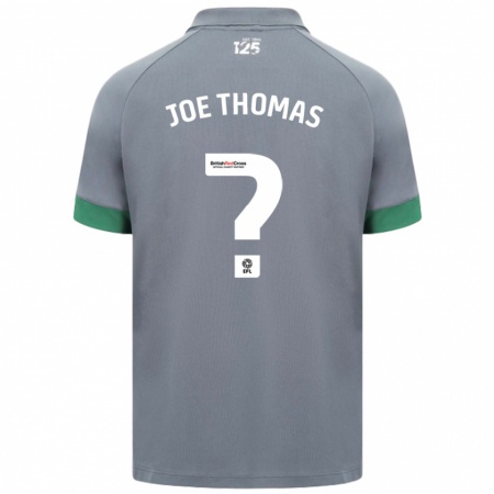 Kandiny Enfant Maillot Joe Thomas #0 Gris Foncé Tenues Extérieur 2024/25 T-Shirt