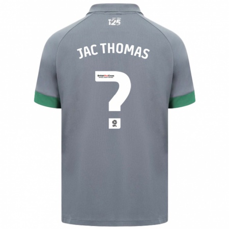 Kandiny Enfant Maillot Jac Thomas #0 Gris Foncé Tenues Extérieur 2024/25 T-Shirt