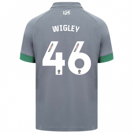 Kandiny Enfant Maillot Morgan Wigley #46 Gris Foncé Tenues Extérieur 2024/25 T-Shirt