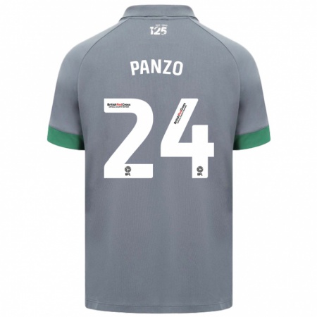 Kandiny Enfant Maillot Jonathan Panzo #24 Gris Foncé Tenues Extérieur 2024/25 T-Shirt