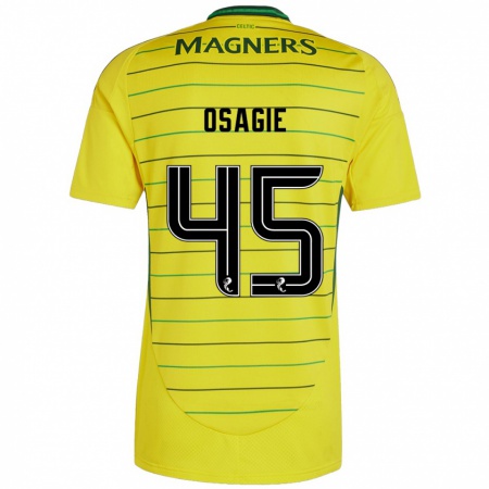 Kandiny Enfant Maillot Justin Osagie #45 Jaune Tenues Extérieur 2024/25 T-Shirt