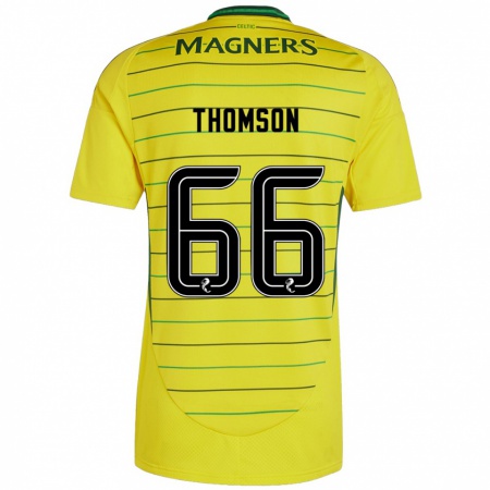 Kandiny Enfant Maillot Corey Thomson #66 Jaune Tenues Extérieur 2024/25 T-Shirt