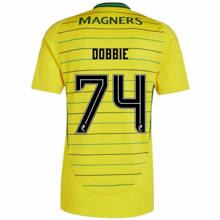 Kandiny Enfant Maillot Lewis Dobbie #74 Jaune Tenues Extérieur 2024/25 T-Shirt