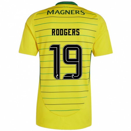 Kandiny Enfant Maillot Lisa Rodgers #19 Jaune Tenues Extérieur 2024/25 T-Shirt