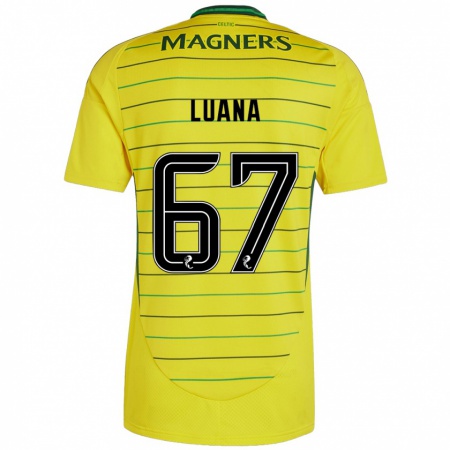 Kandiny Enfant Maillot Luana Muñoz #67 Jaune Tenues Extérieur 2024/25 T-Shirt