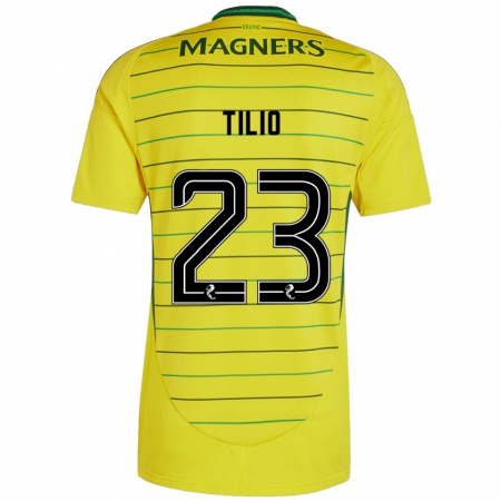 Kandiny Enfant Maillot Marco Tilio #23 Jaune Tenues Extérieur 2024/25 T-Shirt