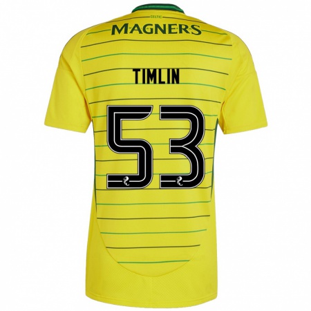 Kandiny Enfant Maillot Sophie Timlin #53 Jaune Tenues Extérieur 2024/25 T-Shirt