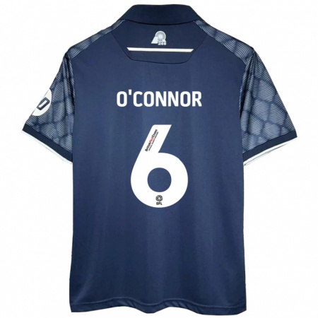 Kandiny Enfant Maillot Thomas O'connor #6 Noir Tenues Extérieur 2024/25 T-Shirt