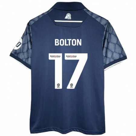 Kandiny Enfant Maillot Luke Bolton #17 Noir Tenues Extérieur 2024/25 T-Shirt