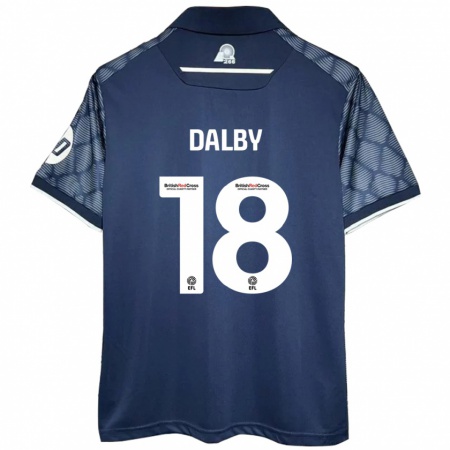 Kandiny Enfant Maillot Sam Dalby #18 Noir Tenues Extérieur 2024/25 T-Shirt