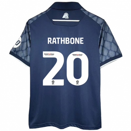 Kandiny Enfant Maillot Ollie Rathbone #20 Noir Tenues Extérieur 2024/25 T-Shirt