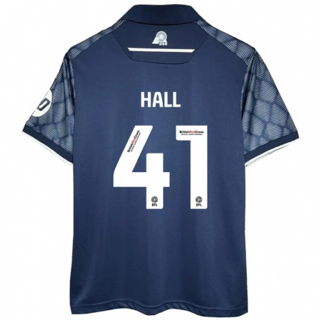 Kandiny Enfant Maillot Liam Hall #41 Noir Tenues Extérieur 2024/25 T-Shirt