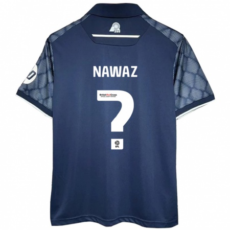 Kandiny Enfant Maillot Umar Nawaz #0 Noir Tenues Extérieur 2024/25 T-Shirt