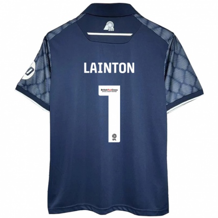 Kandiny Enfant Maillot Rob Lainton #1 Noir Tenues Extérieur 2024/25 T-Shirt