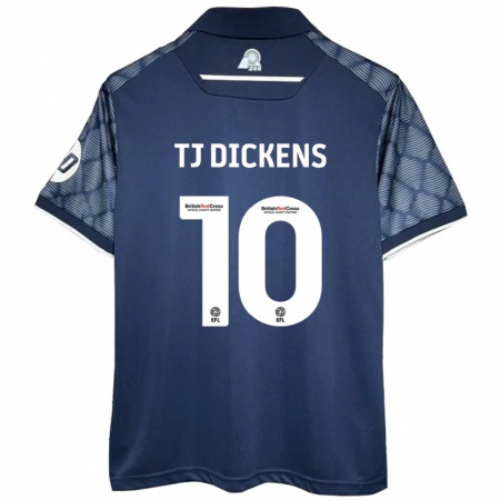 Kandiny Enfant Maillot Tonicha Tj Dickens #10 Noir Tenues Extérieur 2024/25 T-Shirt