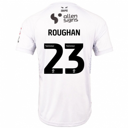 Kandiny Enfant Maillot Sean Roughan #23 Rouge Blanc Tenues Extérieur 2024/25 T-Shirt