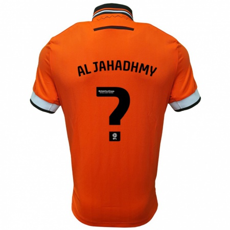 Kandiny Enfant Maillot Murtadha Al-Jahadhmy #0 Orange Blanc Tenues Extérieur 2024/25 T-Shirt