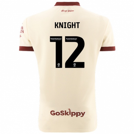 Kandiny Enfant Maillot Jason Knight #12 Blanc Crème Tenues Extérieur 2024/25 T-Shirt