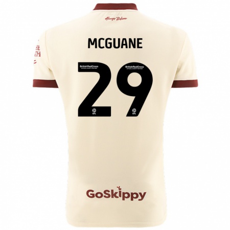 Kandiny Enfant Maillot Marcus Mcguane #29 Blanc Crème Tenues Extérieur 2024/25 T-Shirt