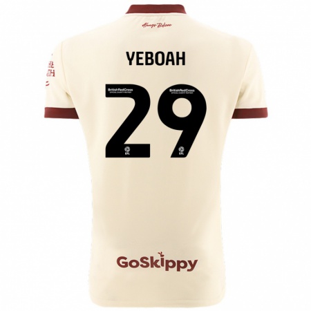 Kandiny Enfant Maillot Ephraim Yeboah #29 Blanc Crème Tenues Extérieur 2024/25 T-Shirt