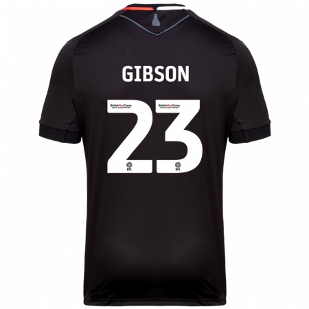 Kandiny Enfant Maillot Ben Gibson #23 Noir Tenues Extérieur 2024/25 T-Shirt